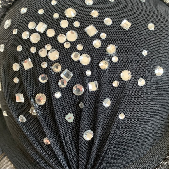 Victoria’s Secret Babydoll 36B Sheer Bling Rhinestones Push Up Sexy Little Thing - Picture 13 of 15